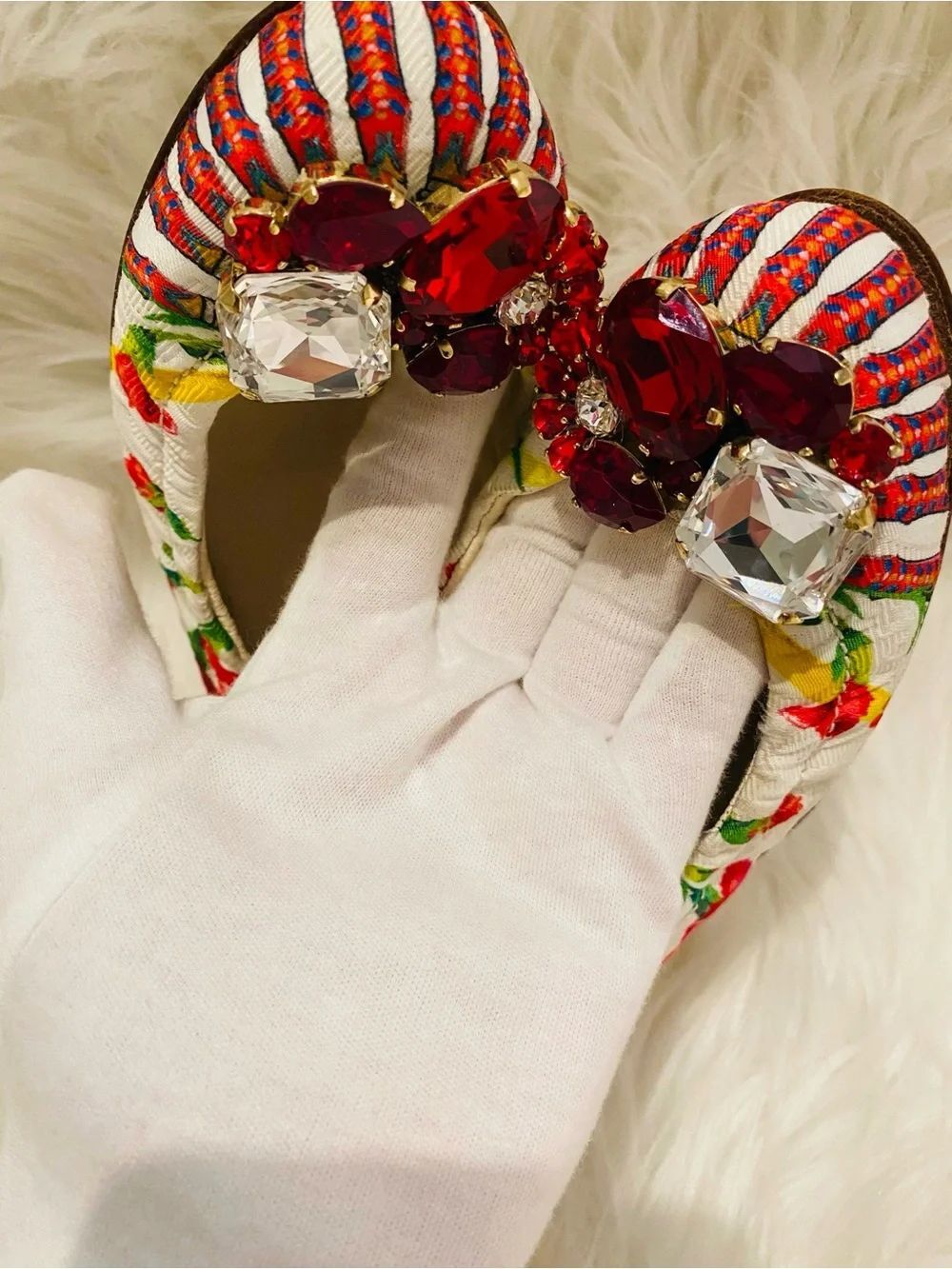 🛍️Dolce & Gabbana Authentic Bellucci Floral
Fabric Ballet Flats Size 35